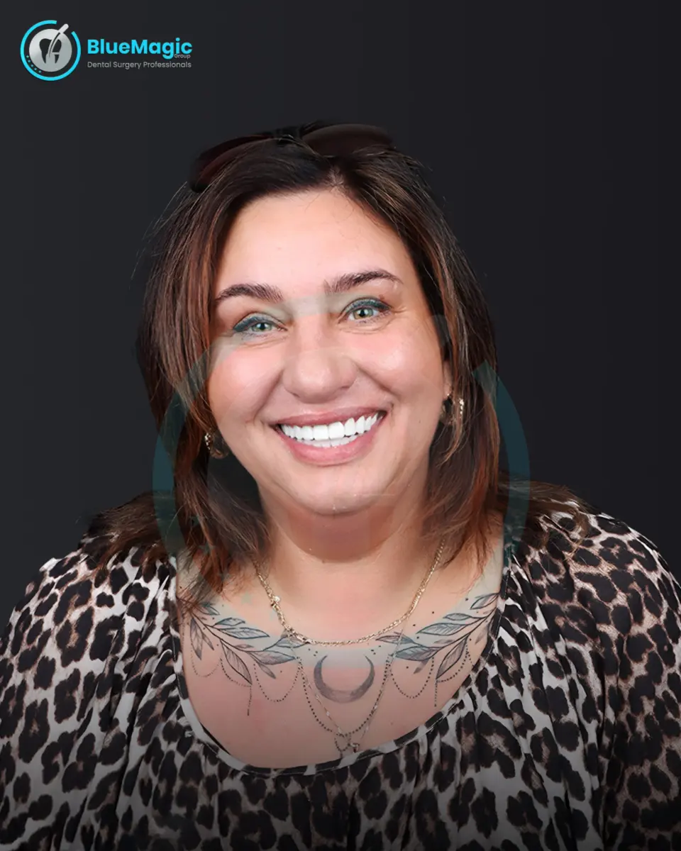 BlueMagic Group Dental patient smiling after treatment