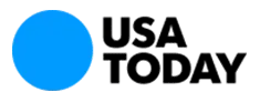 USA Today logo representing BlueMagic Group's recognition in major American media outlets for their innovative hair transplantation techniques.